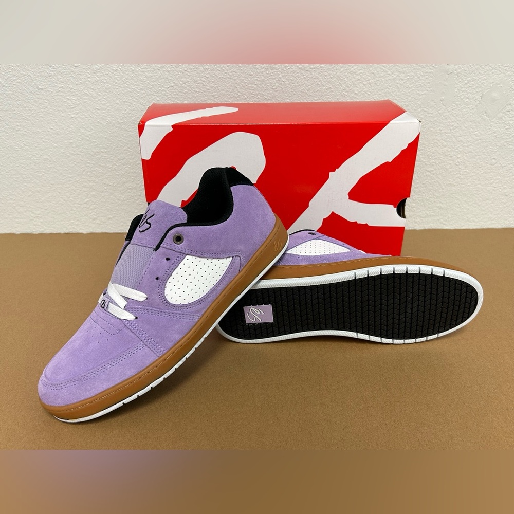 NEW! ES Accel Slim Skateboard Skate Shoes - Lavender - 8.5 Mens / 10 Women’s